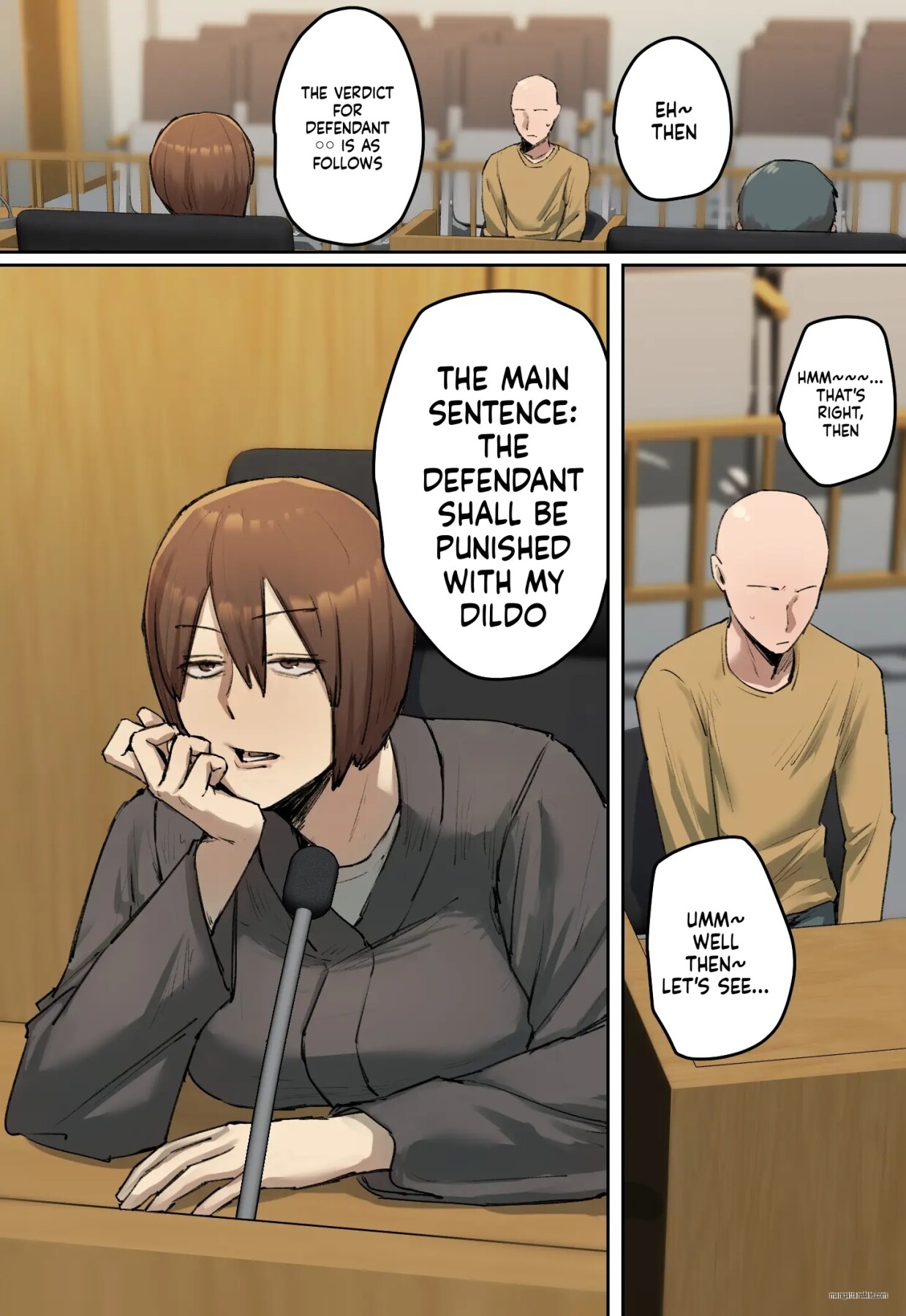 Hentai Manga Comic-Verdict: The defendant is sentenced to my dildo punishment.-Read-2